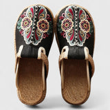 Clarize - Sandales Plates avec Broderies