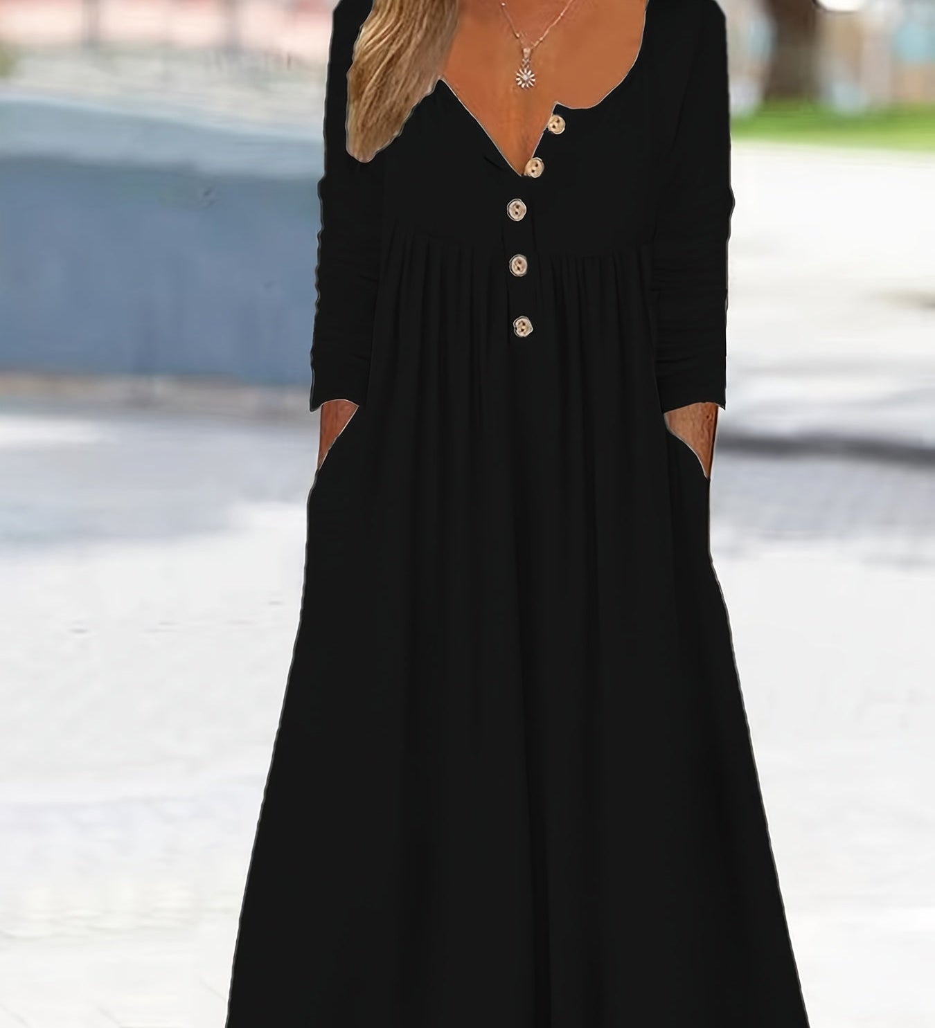 ZARA | Robe Midi à Boutons Frontal
