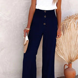 Riana - Pantalon Détendu à Taille Haute