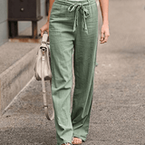 Joleen - Pantalon Femme Confortable avec Cordon et Taille Élastique