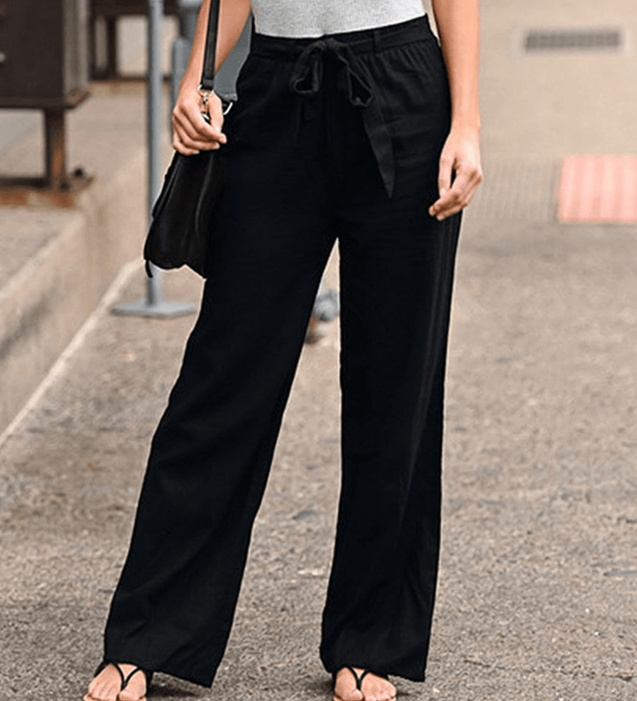 Joleen - Pantalon Femme Confortable avec Cordon et Taille Élastique