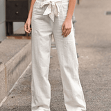 Joleen - Pantalon Femme Confortable avec Cordon et Taille Élastique