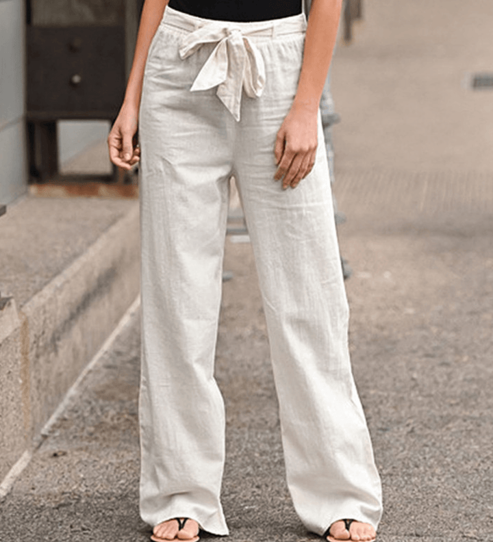 Joleen - Pantalon Femme Confortable avec Cordon et Taille Élastique