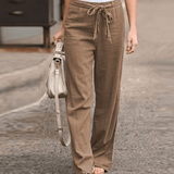 Joleen - Pantalon Femme Confortable avec Cordon et Taille Élastique