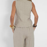 Aira - Ensemble Gilet Boutonné et Pantalon Large