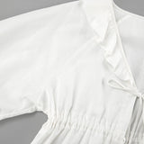 Alexandra - Ensemble Blouse à Volants et Short