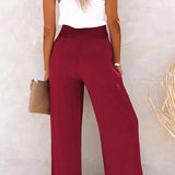 Riana - Pantalon Détendu à Taille Haute