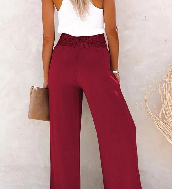 Riana - Pantalon Détendu à Taille Haute