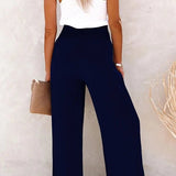 Riana - Pantalon Détendu à Taille Haute