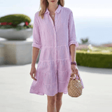 LOLITA | Robe Rayée Inspirée des Côtes Aériennes