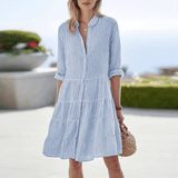 LOLITA | Robe Rayée Inspirée des Côtes Aériennes