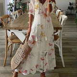 Michaela - Robe Boho avec Ceinture Élastique