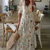 Michaela - Robe Boho avec Ceinture Élastique